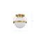 Nuvo Lakeshore 1-Light Medium Flush Natural Brass White Opal Glass 60/7781 - alternate 3